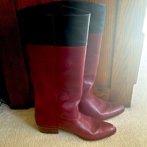9 West Burgundy boots